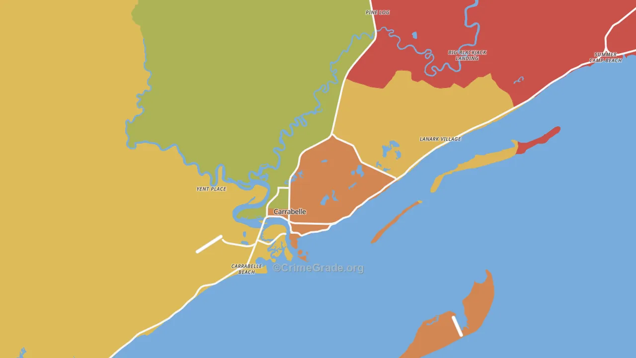 32322, FL Map of Drug-Related Crime Rates