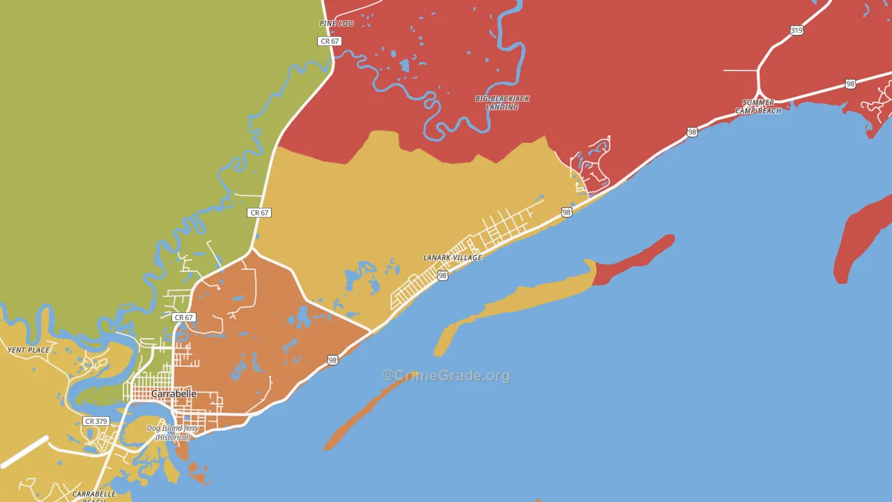 32323, FL Map of Drug-Related Crime Rates