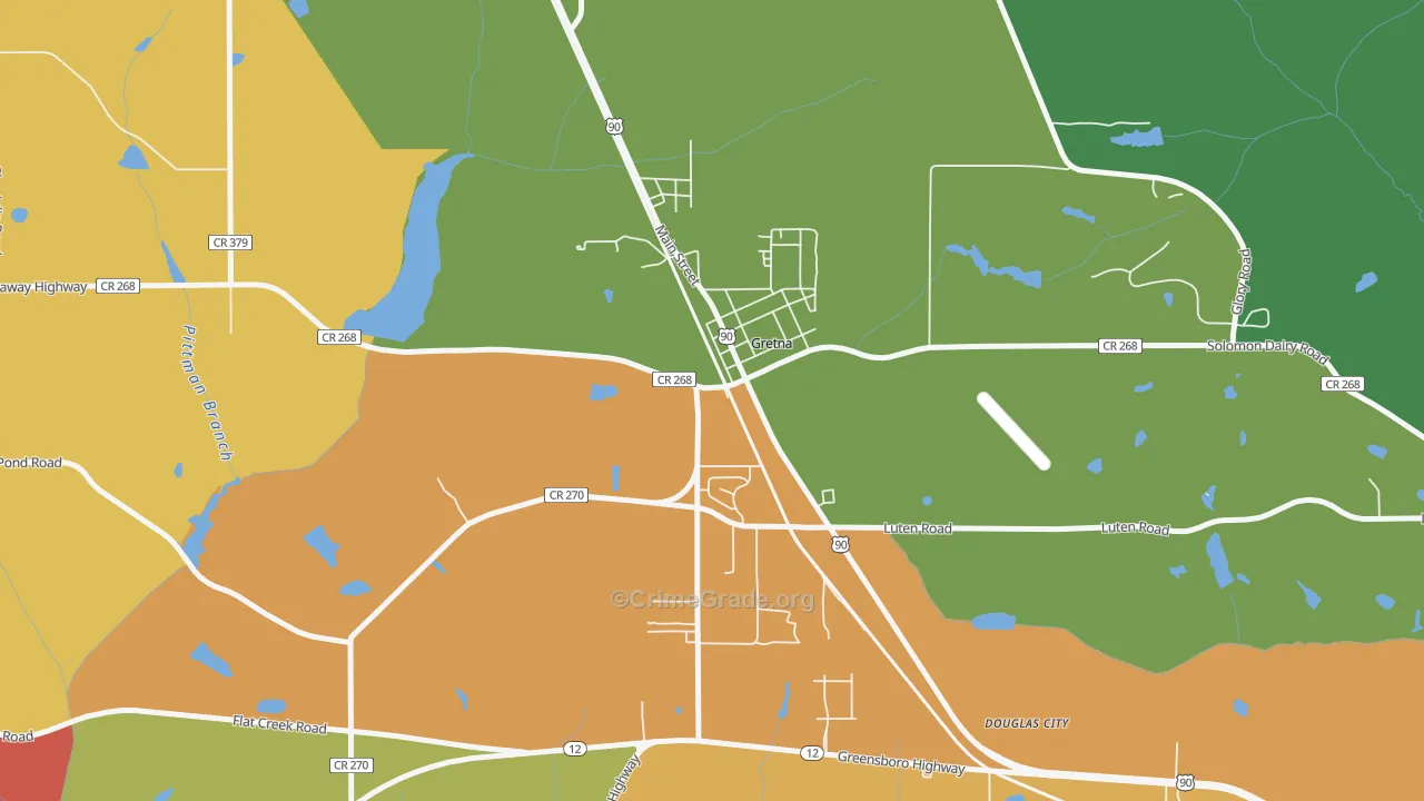 32332, FL Map of Drug-Related Crime Rates