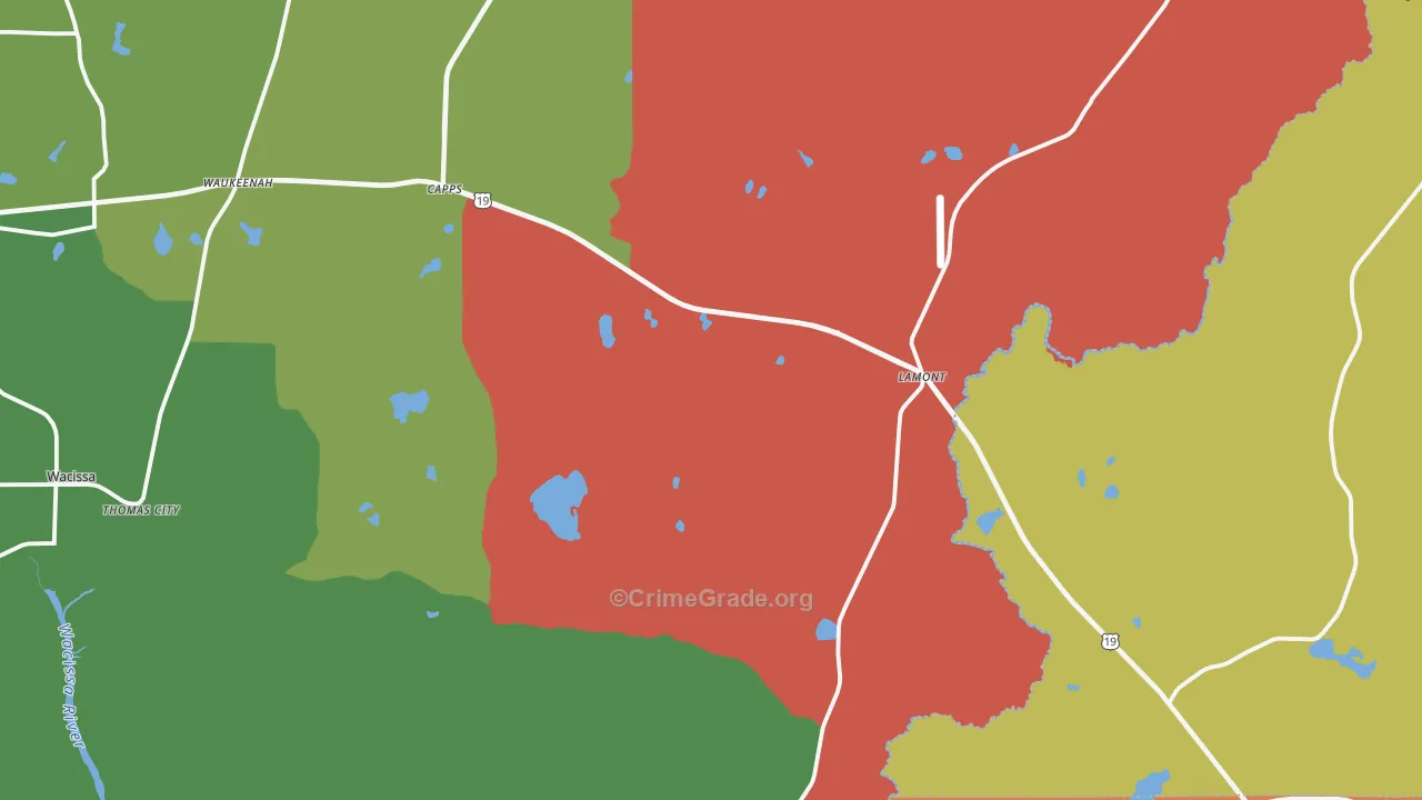 32336, FL Map of Drug-Related Crime Rates