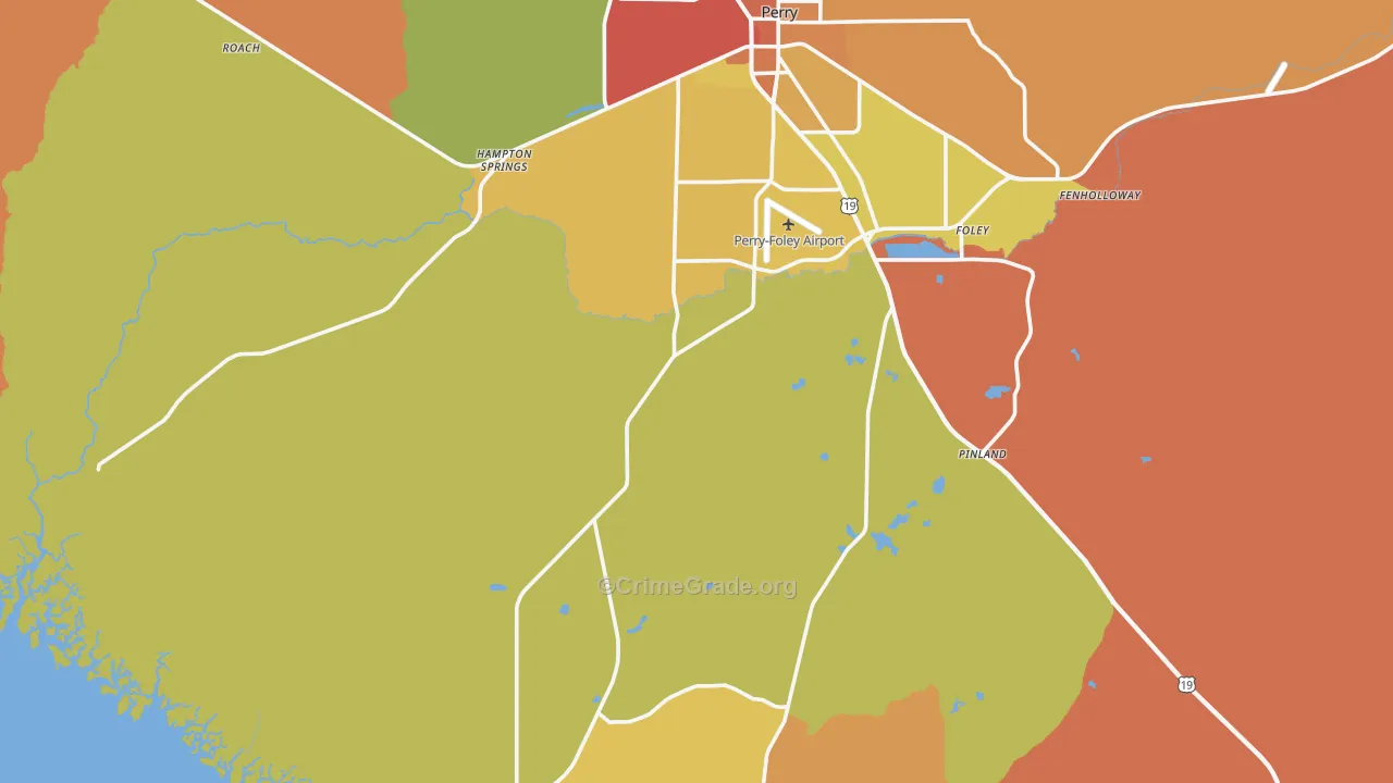32348, FL Map of Drug-Related Crime Rates