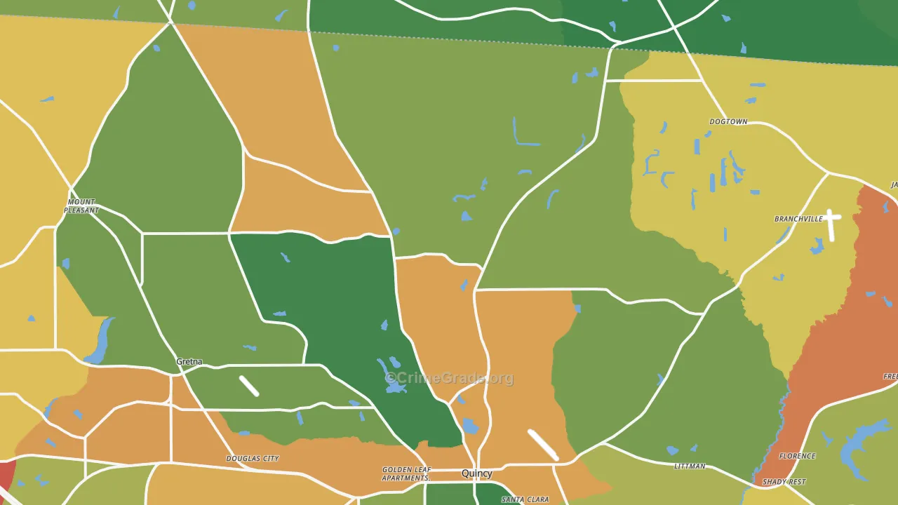 32352, FL Map of Drug-Related Crime Rates