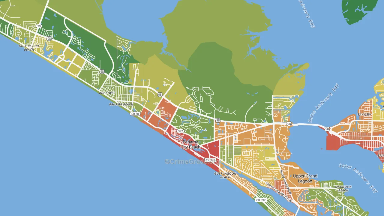 32407, FL Map of Drug-Related Crime Rates