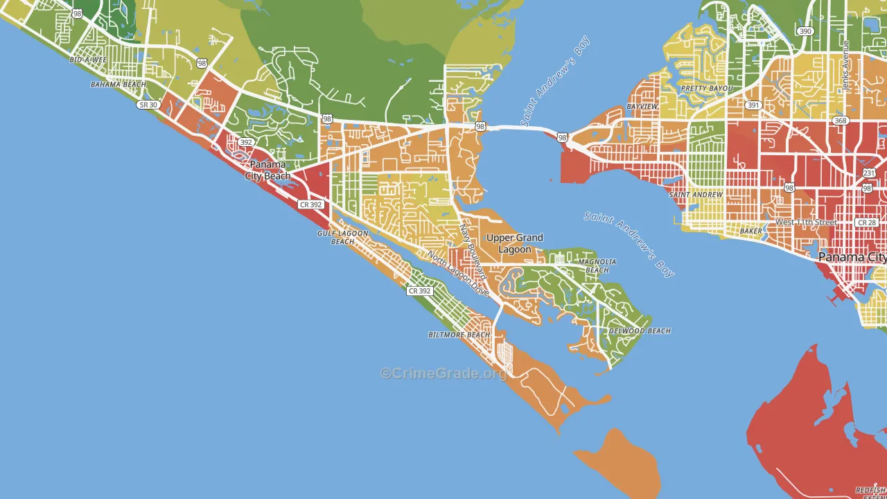 32408, FL Map of Drug-Related Crime Rates