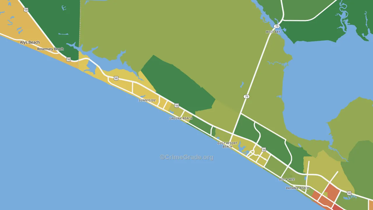 32413, FL Map of Drug-Related Crime Rates