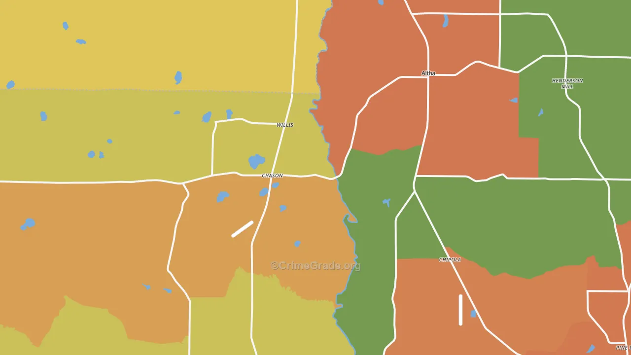 32421, FL Map of Drug-Related Crime Rates