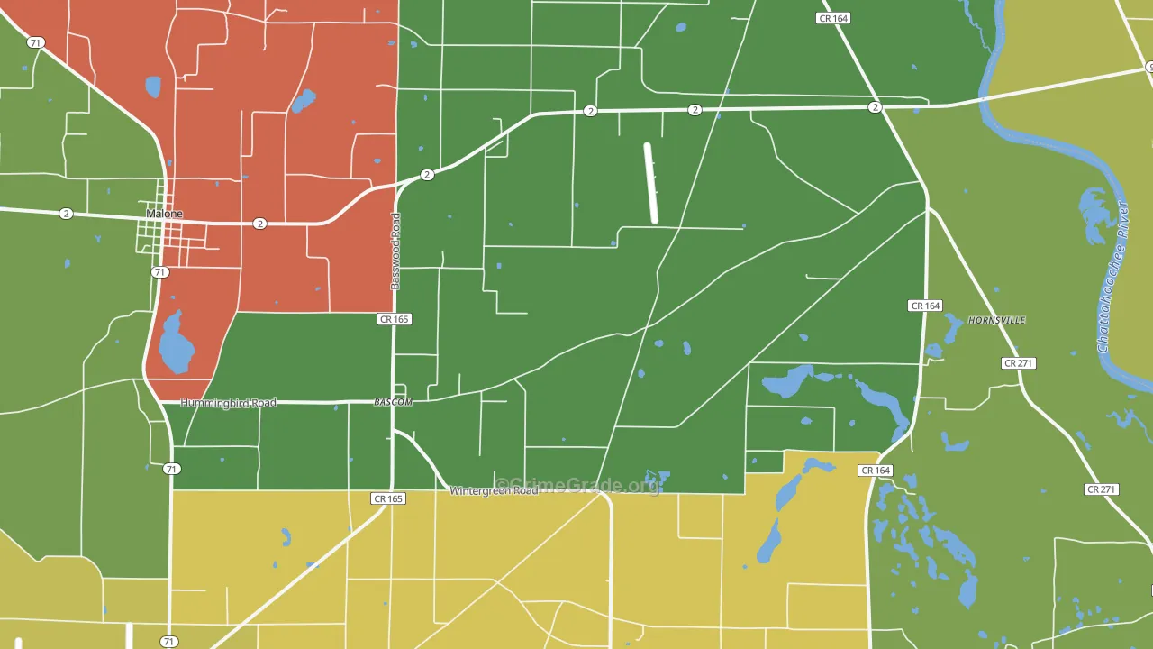 32423, FL Map of Drug-Related Crime Rates
