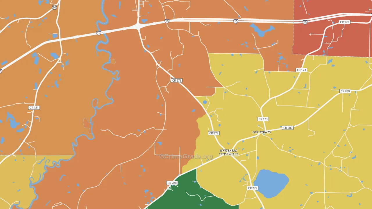 32427, FL Map of Drug-Related Crime Rates