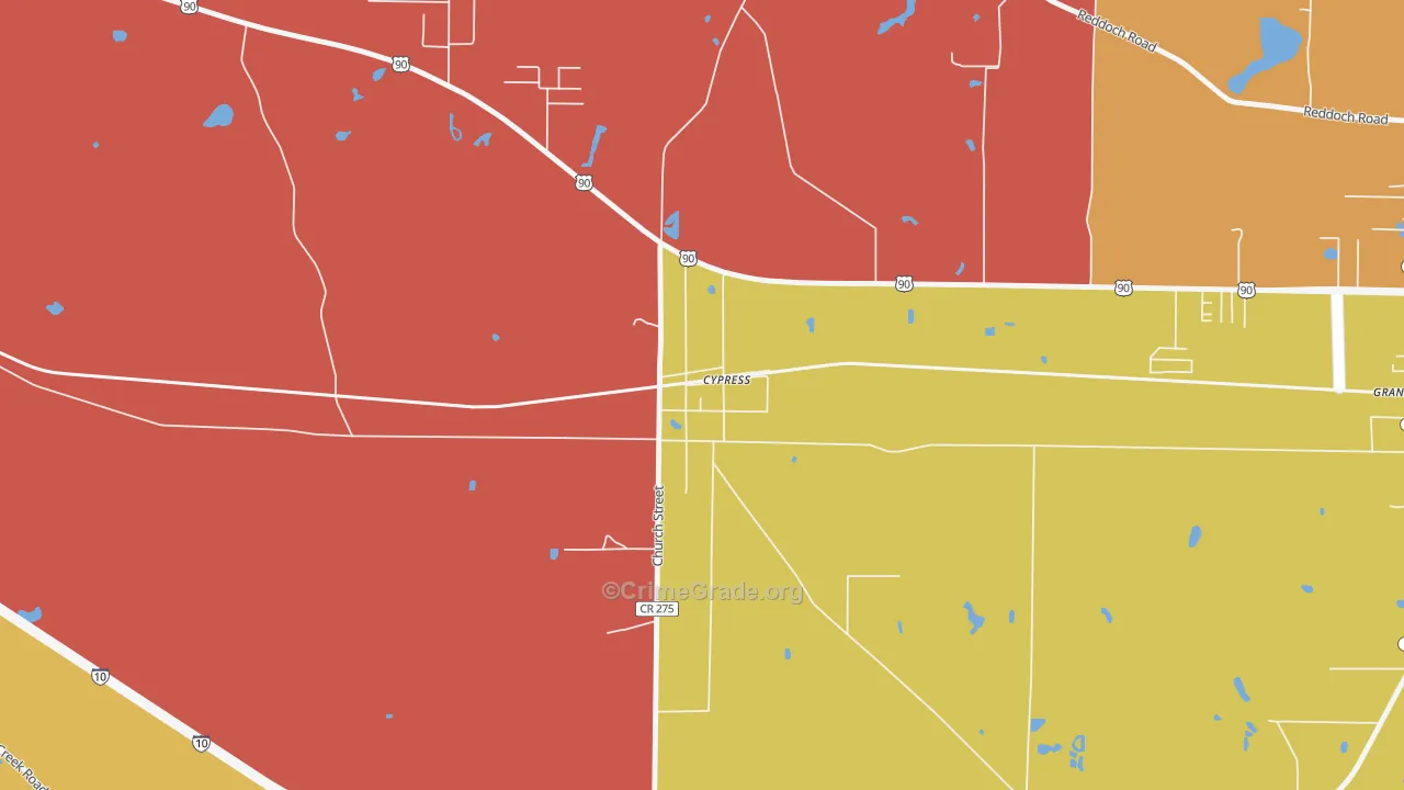 32432, FL Map of Drug-Related Crime Rates