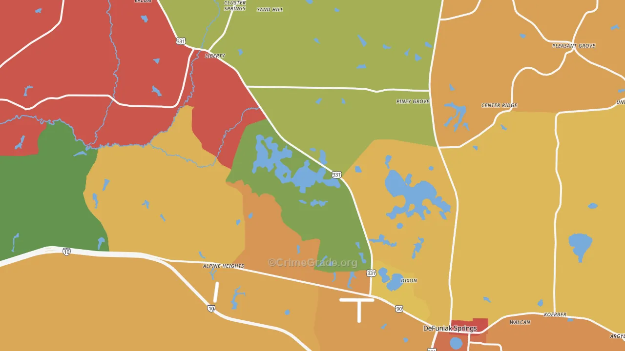 32433, FL Map of Drug-Related Crime Rates