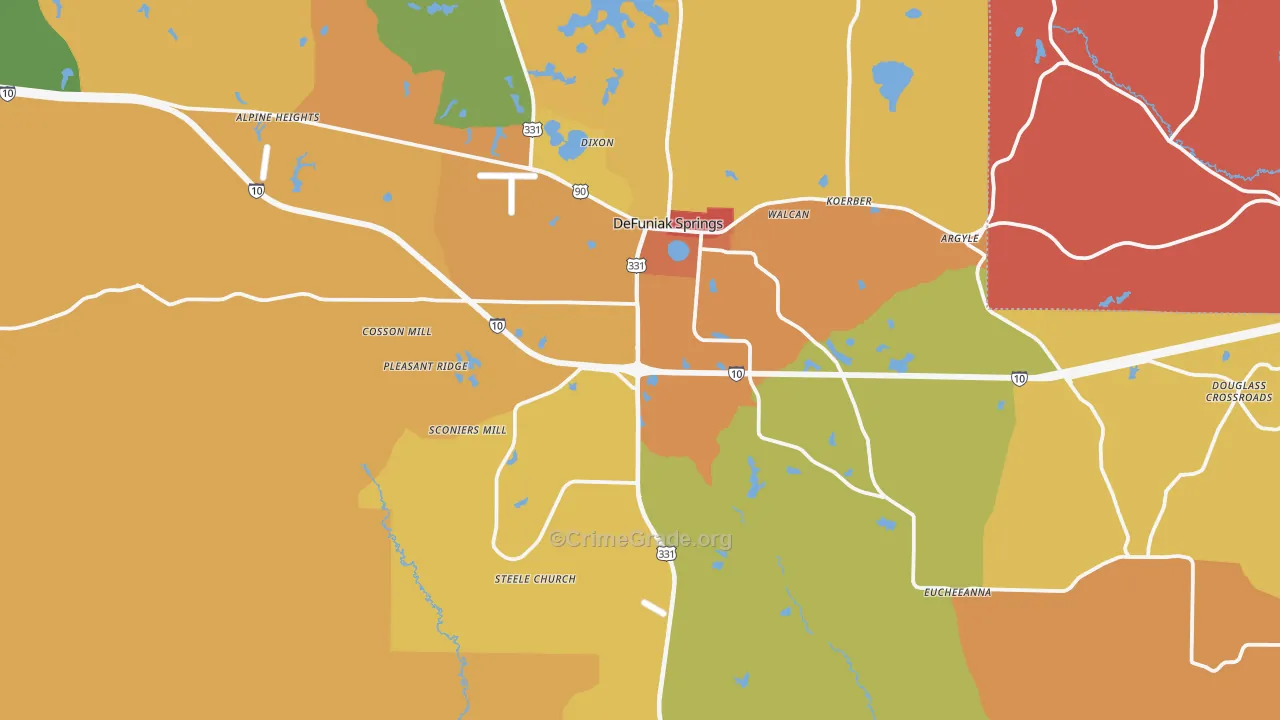 32435, FL Map of Drug-Related Crime Rates