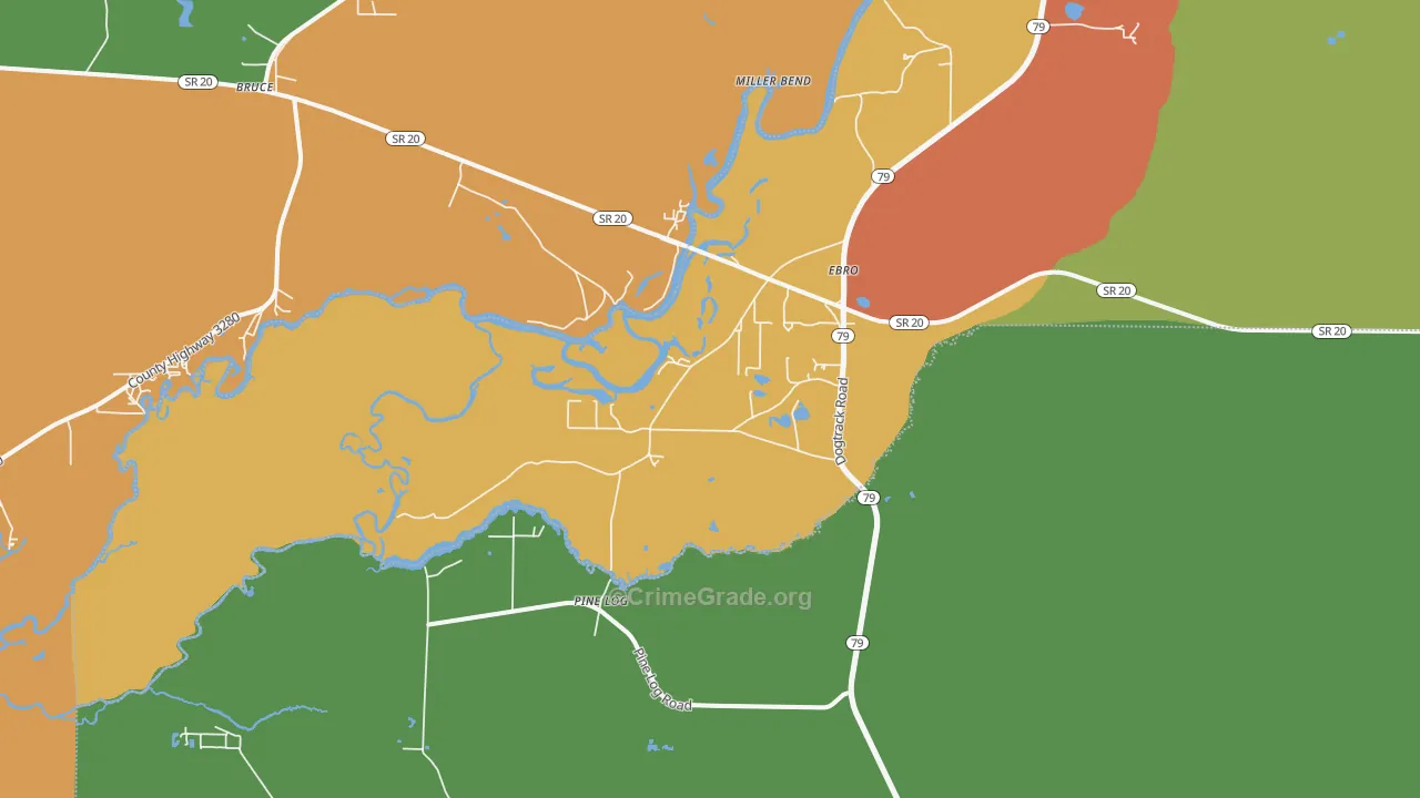32437, FL Map of Drug-Related Crime Rates