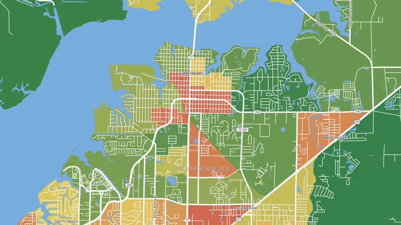 32444, FL Map of Drug-Related Crime Rates