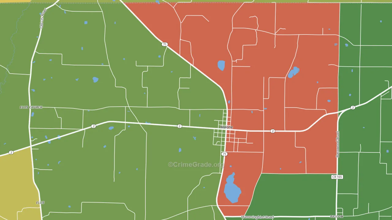 32445, FL Map of Drug-Related Crime Rates