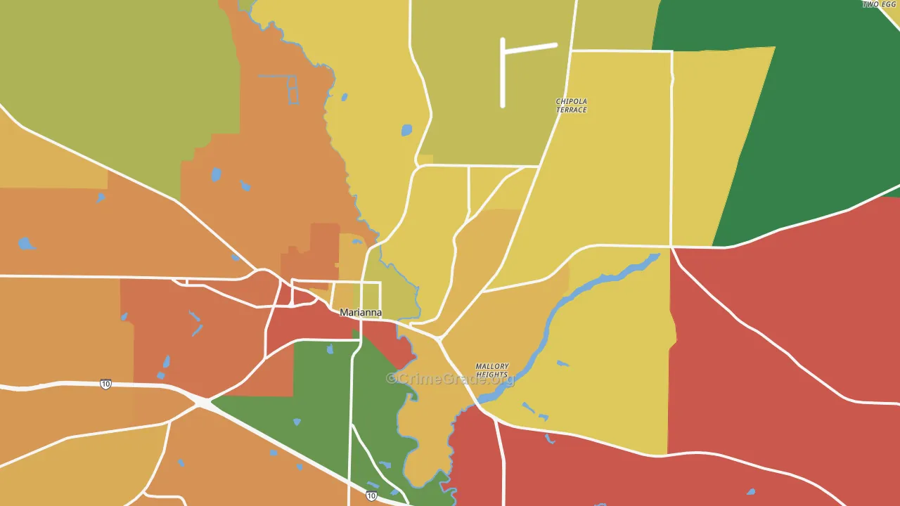 32446, FL Map of Drug-Related Crime Rates