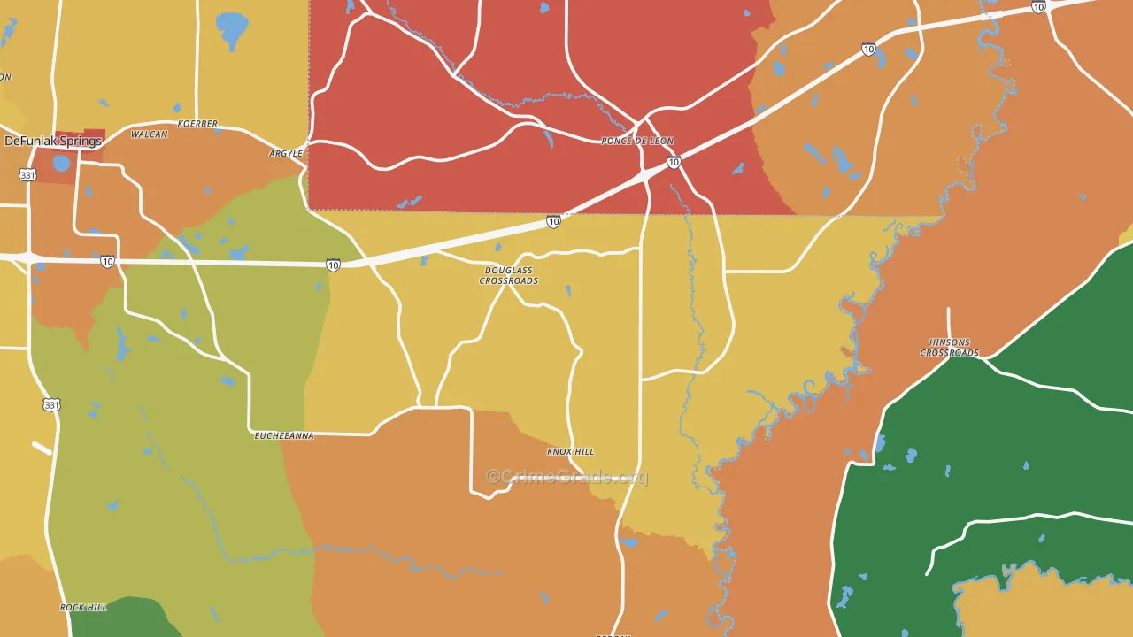 32455, FL Map of Drug-Related Crime Rates