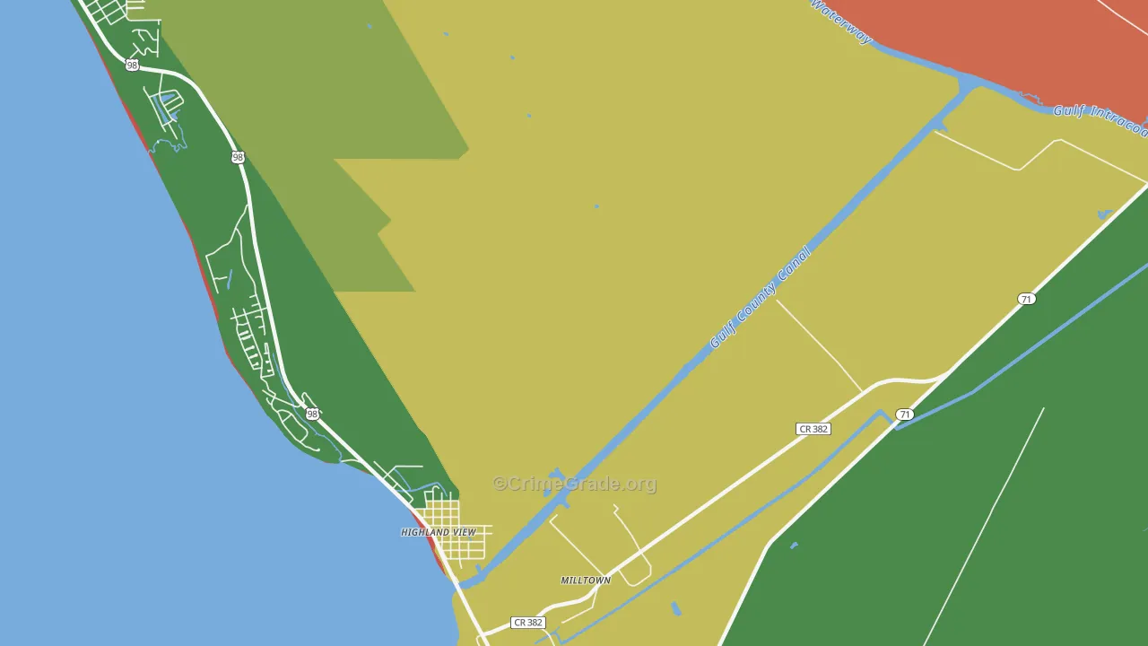 32457, FL Map of Drug-Related Crime Rates