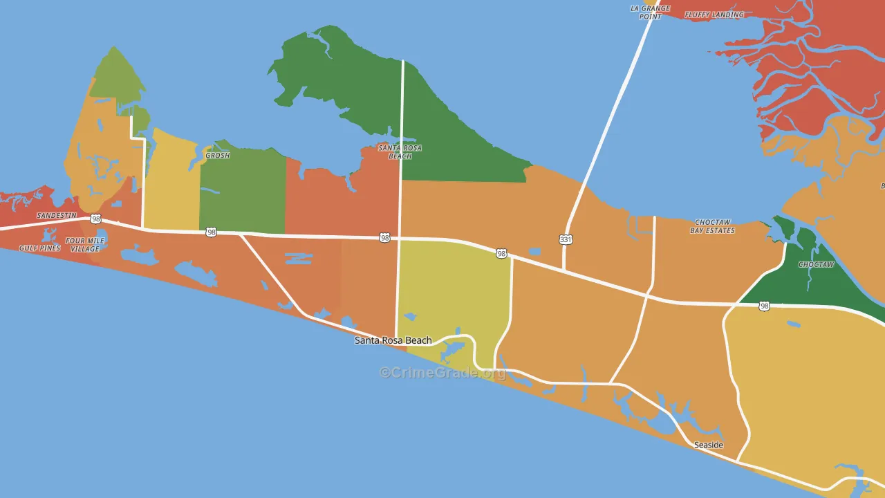 32459, FL Map of Drug-Related Crime Rates