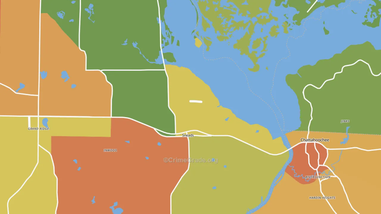 32460, FL Map of Drug-Related Crime Rates