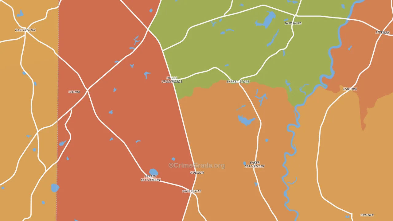 32464, FL Map of Drug-Related Crime Rates