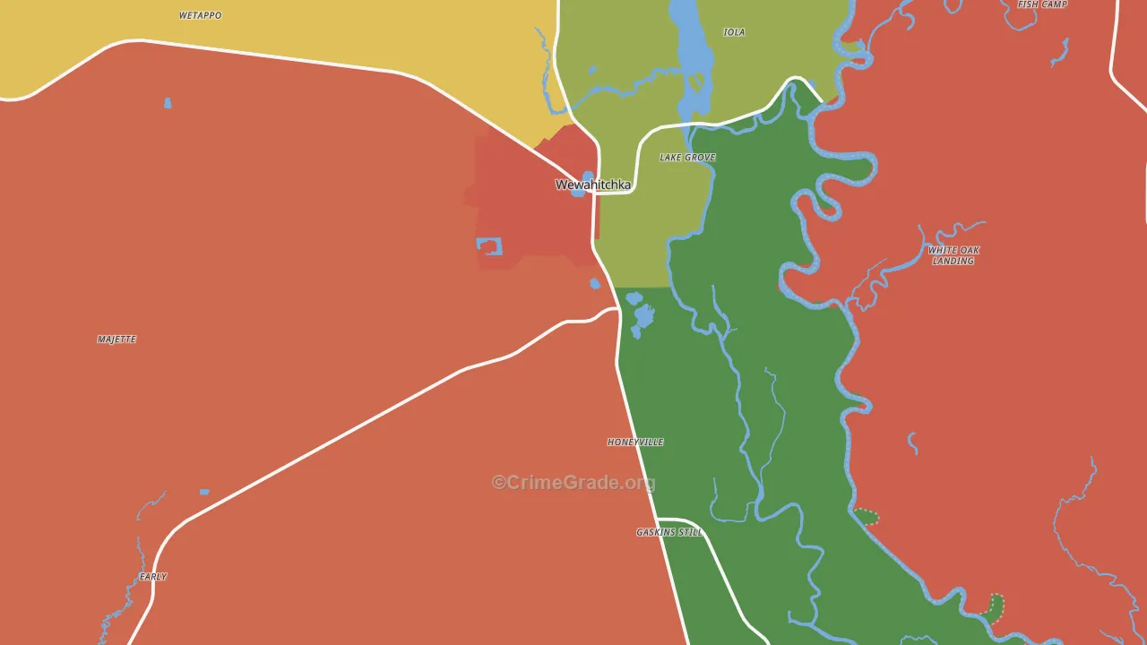 32465, FL Map of Drug-Related Crime Rates