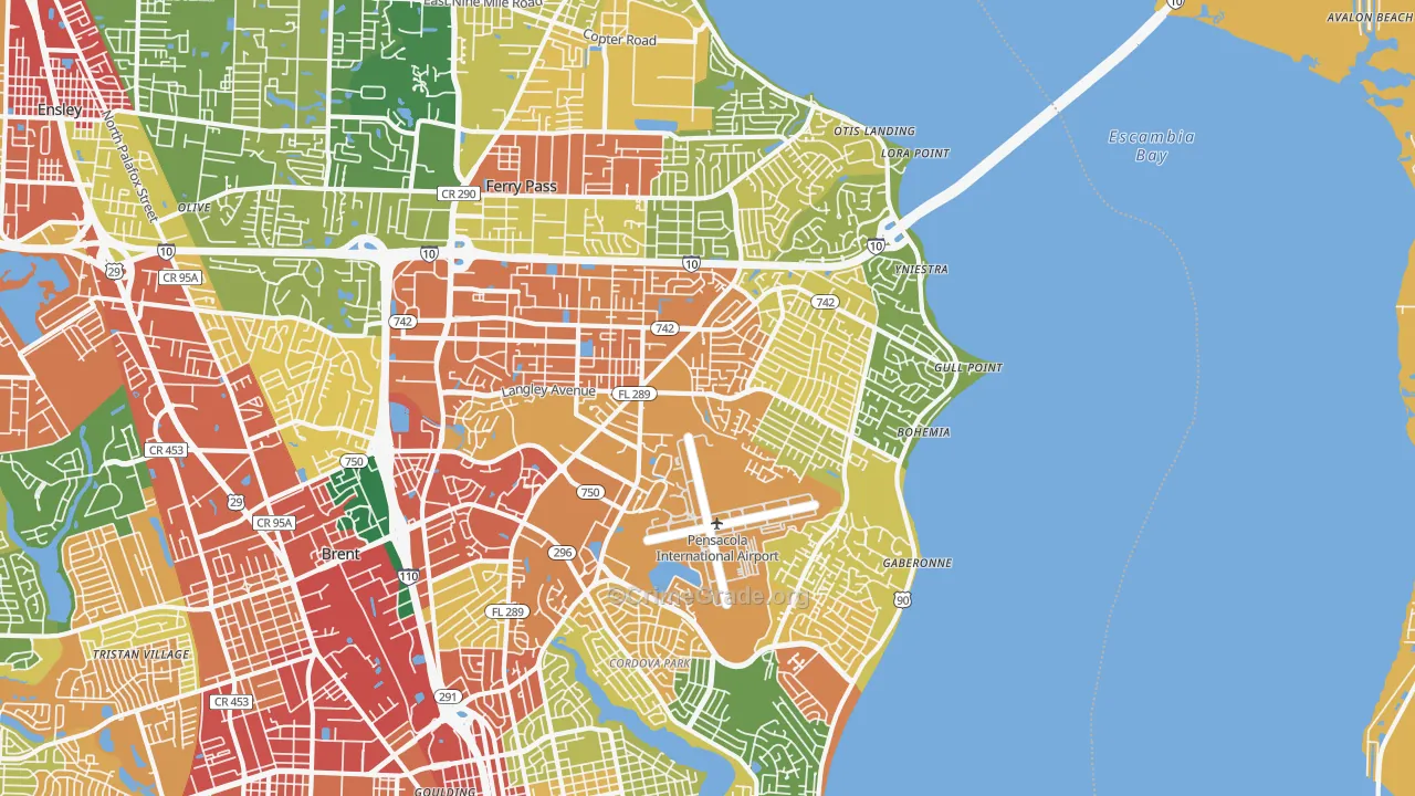 32504, FL Map of Drug-Related Crime Rates
