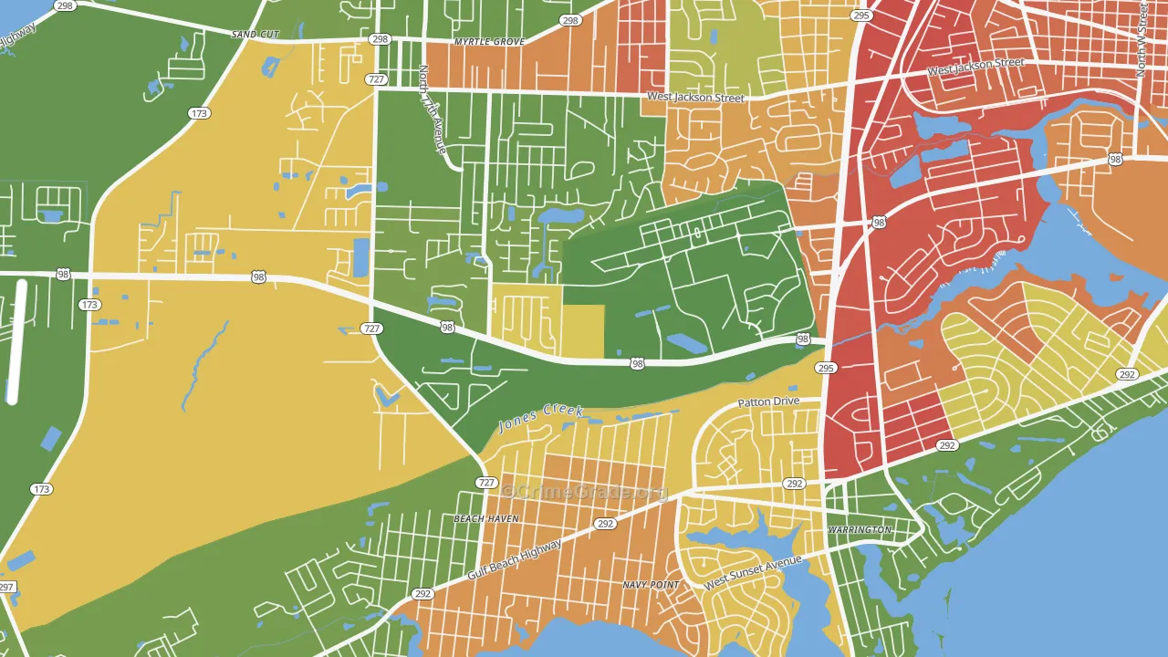 32512, FL Map of Drug-Related Crime Rates