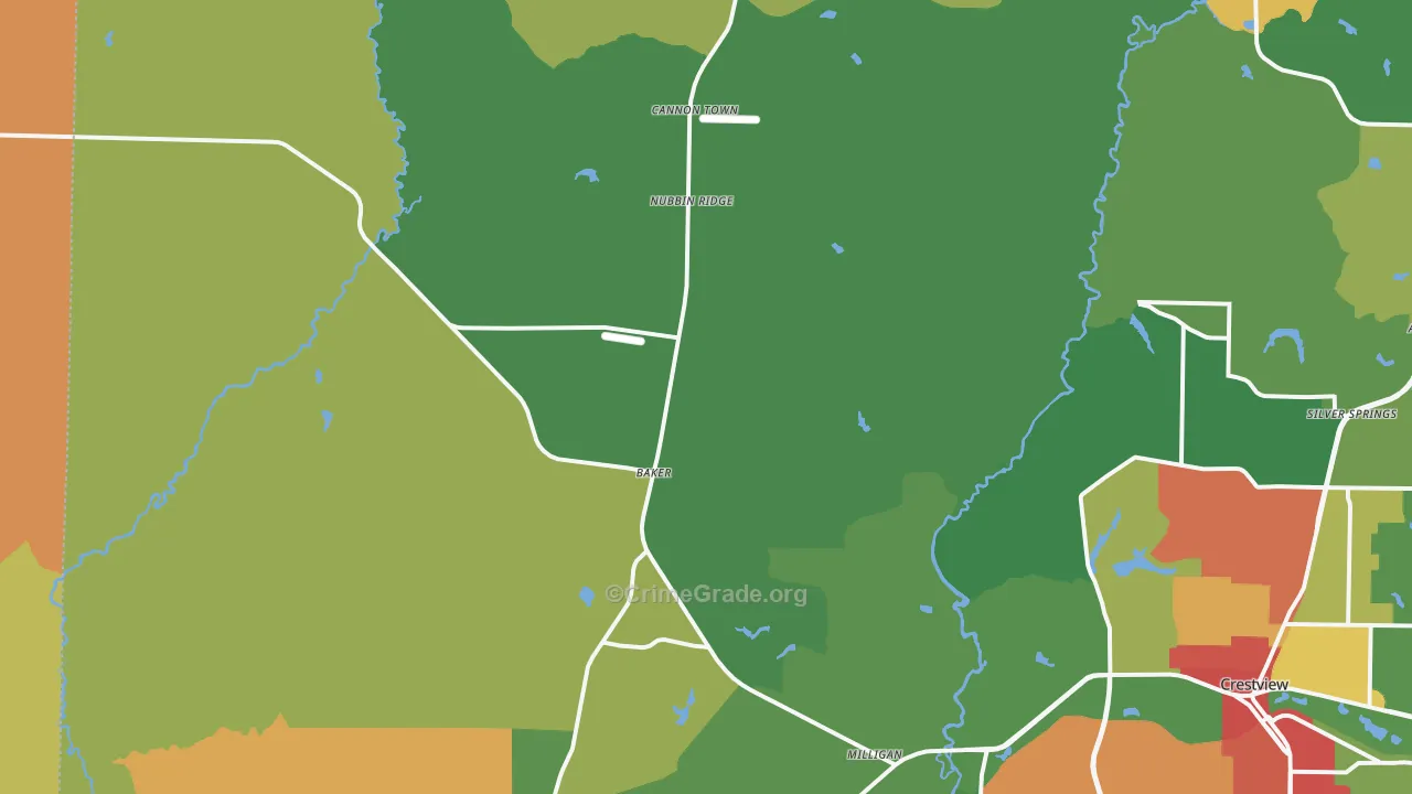 32531, FL Map of Drug-Related Crime Rates