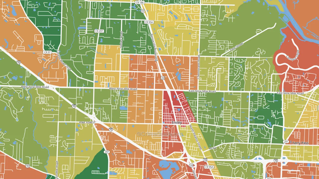 32534, FL Map of Drug-Related Crime Rates