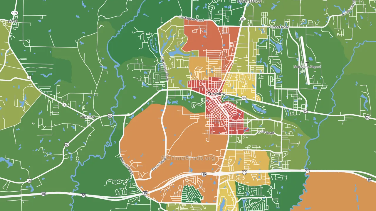 32536, FL Map of Drug-Related Crime Rates
