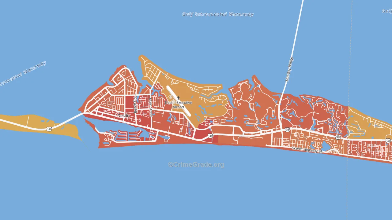 32541, FL Map of Drug-Related Crime Rates