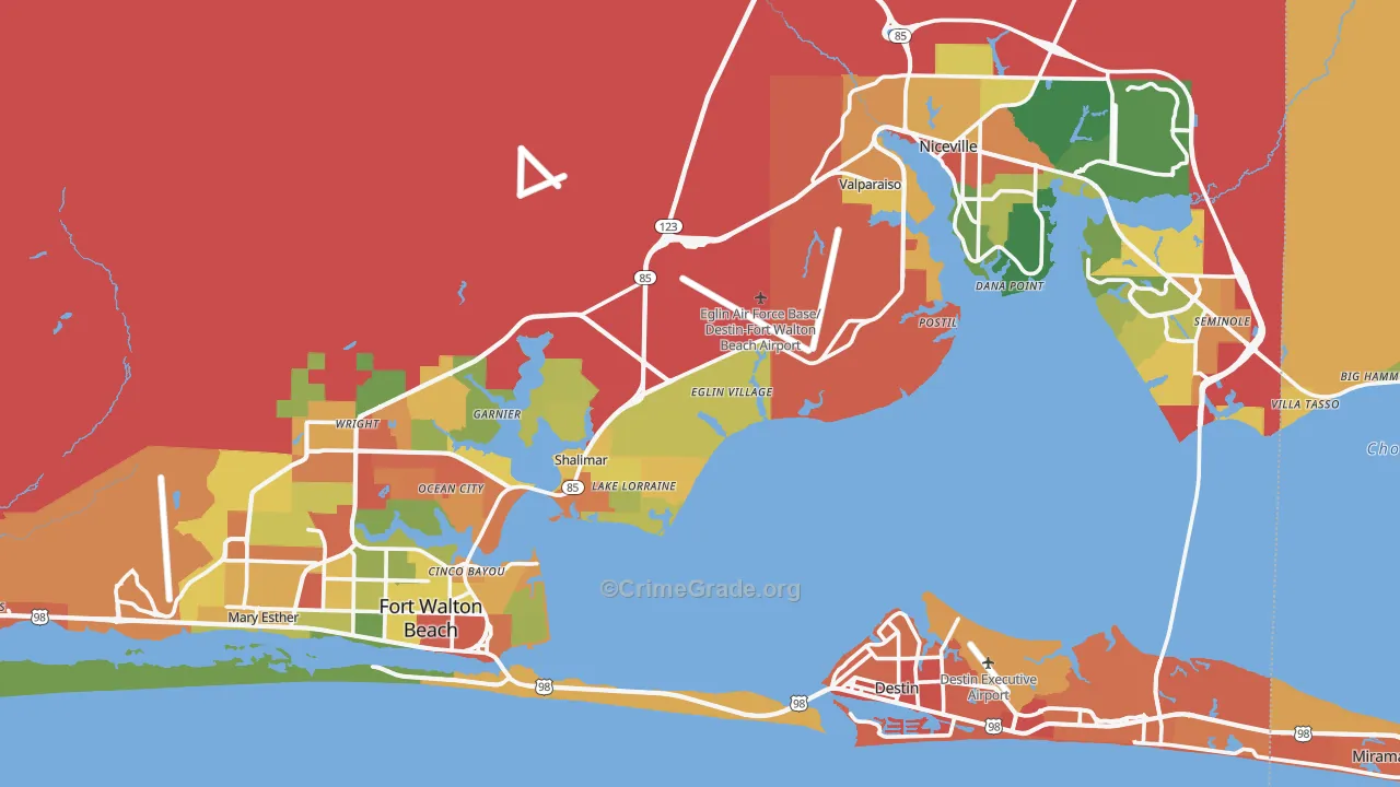 32542, FL Map of Drug-Related Crime Rates