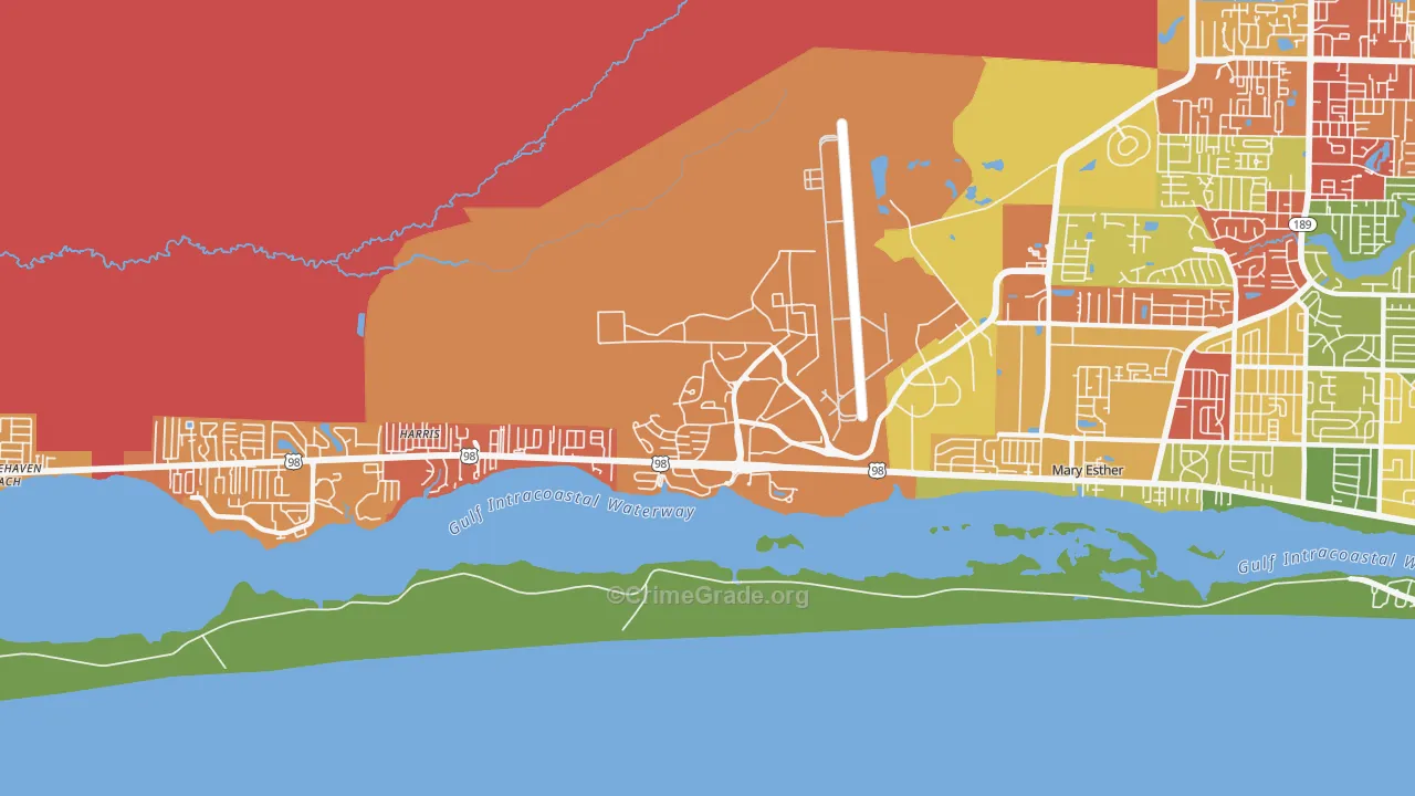 32544, FL Map of Drug-Related Crime Rates