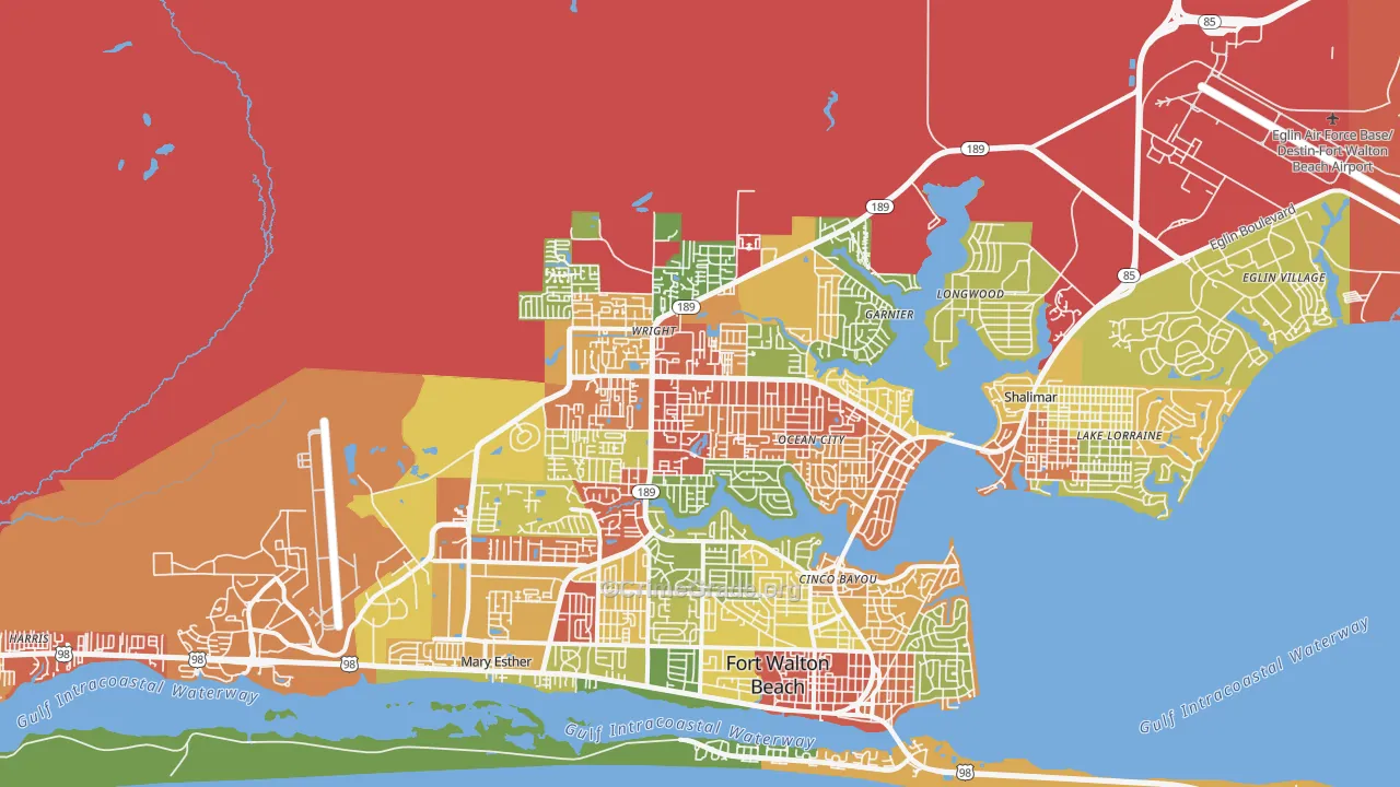 32547, FL Map of Drug-Related Crime Rates