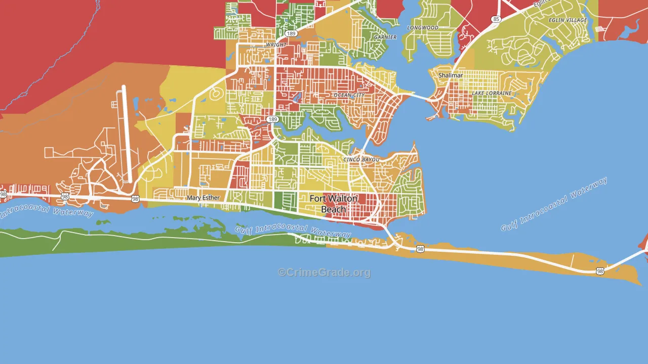 32548, FL Map of Drug-Related Crime Rates