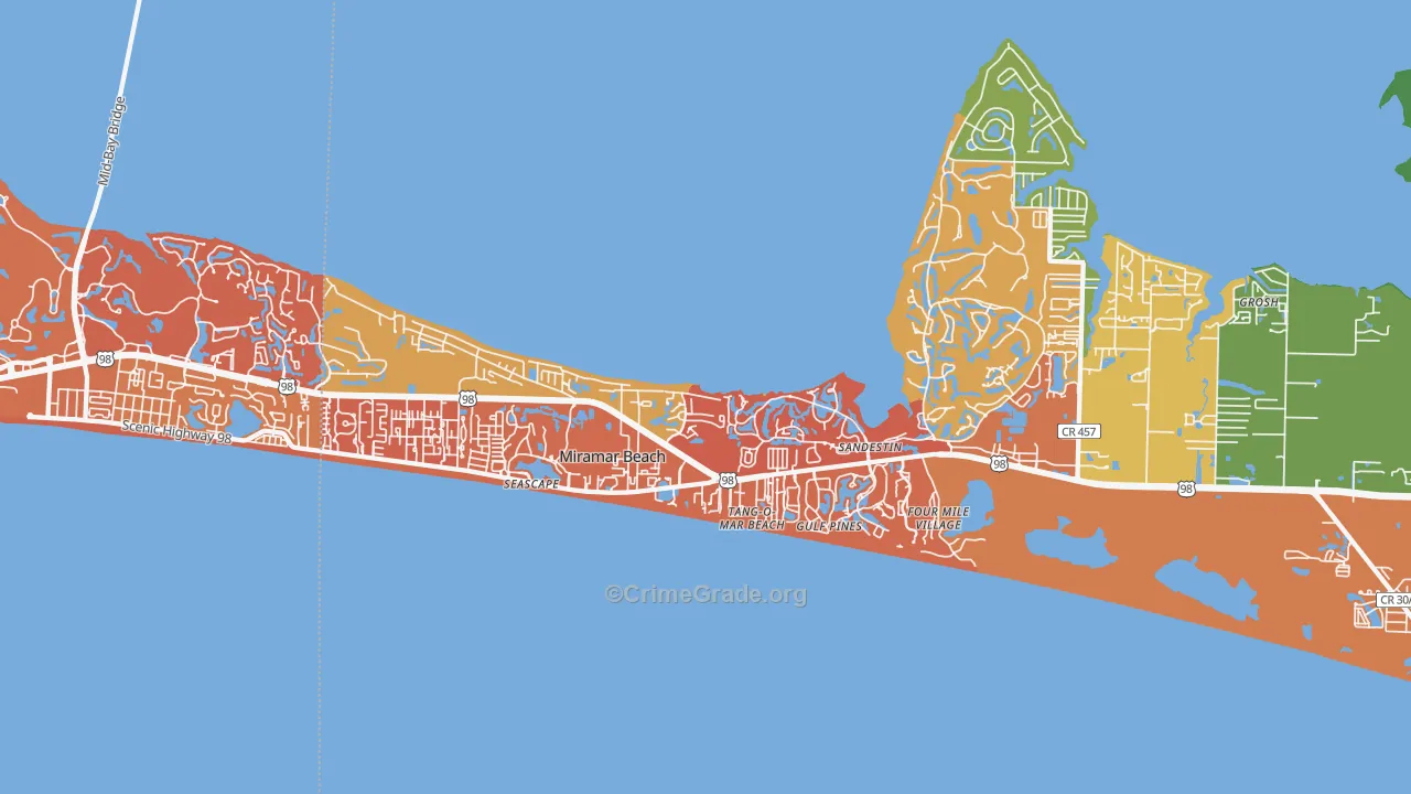 32550, FL Map of Drug-Related Crime Rates