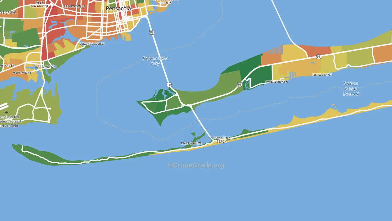 32561, FL Map of Drug-Related Crime Rates