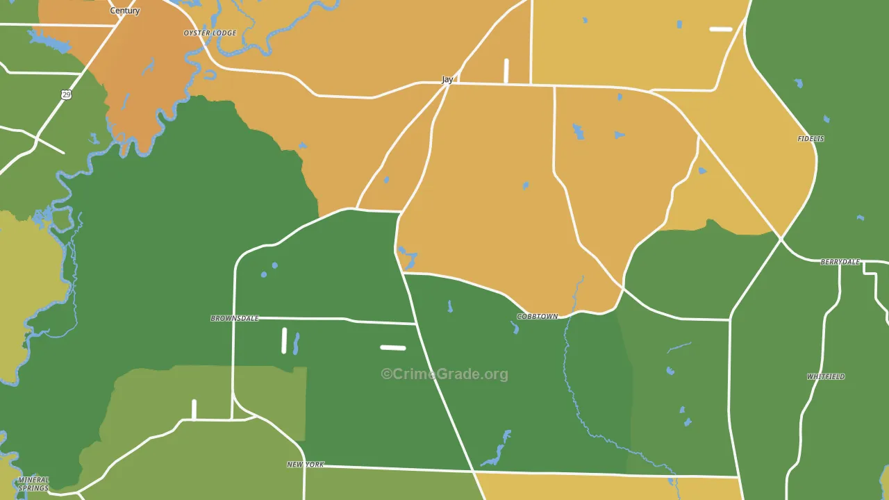 32565, FL Map of Drug-Related Crime Rates