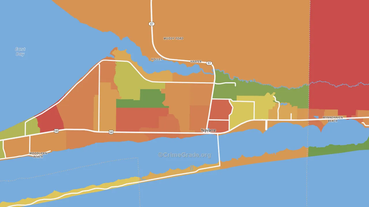 32566, FL Map of Drug-Related Crime Rates