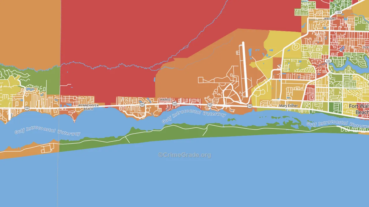 32569, FL Map of Drug-Related Crime Rates