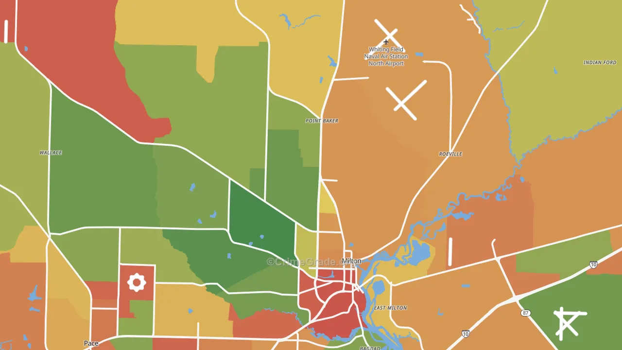 32570, FL Map of Drug-Related Crime Rates