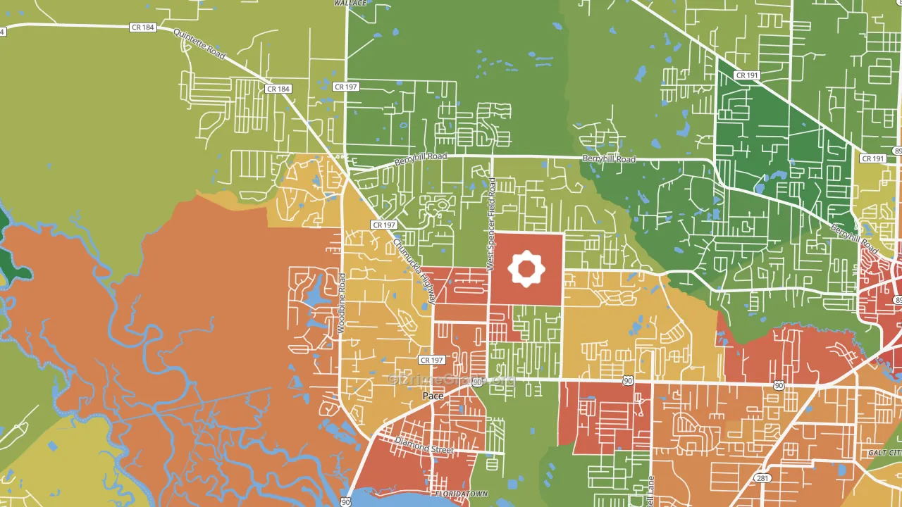 32571, FL Map of Drug-Related Crime Rates