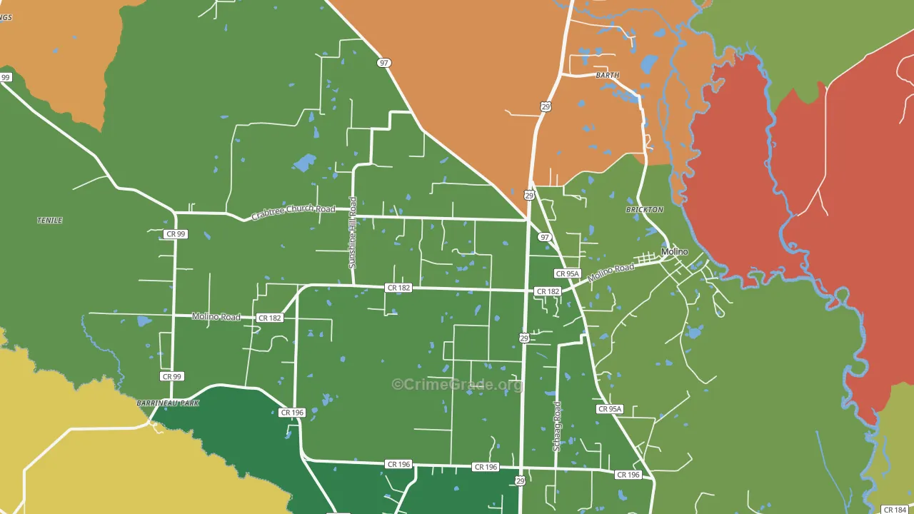 32577, FL Map of Drug-Related Crime Rates