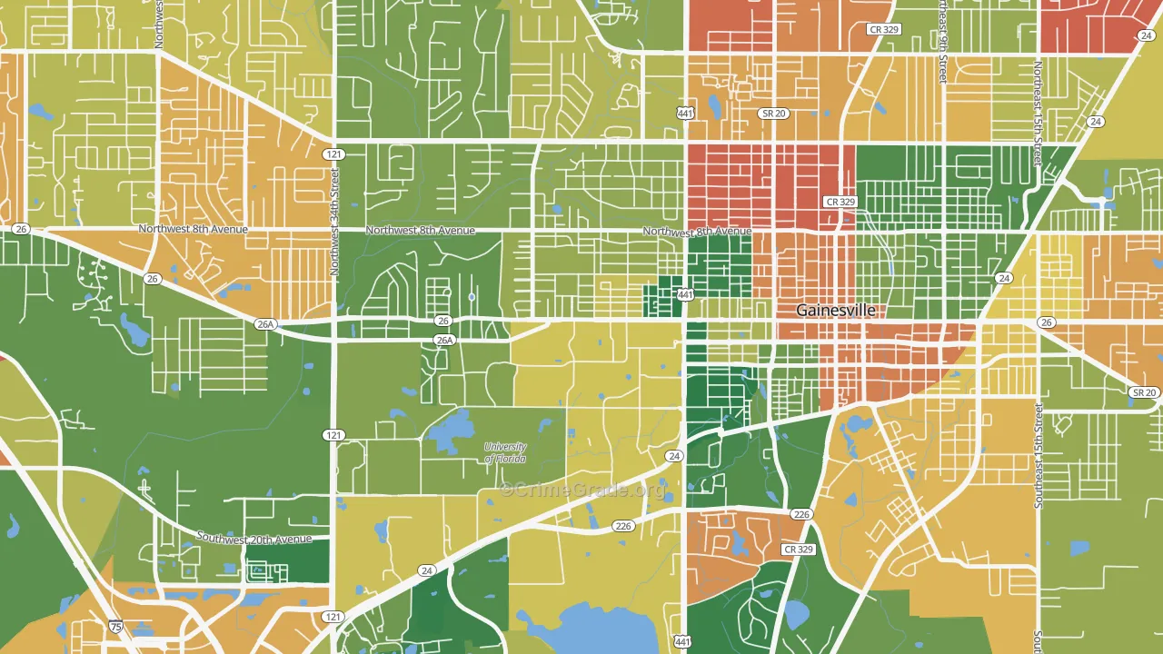 32603, FL Map of Drug-Related Crime Rates