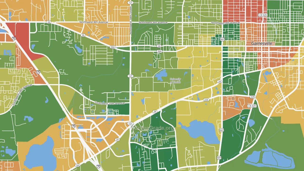 32611, FL Map of Drug-Related Crime Rates