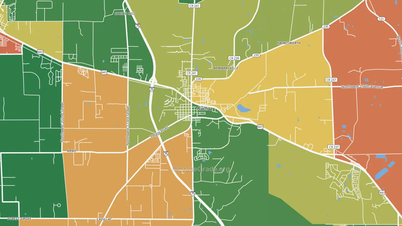 32615, FL Map of Drug-Related Crime Rates