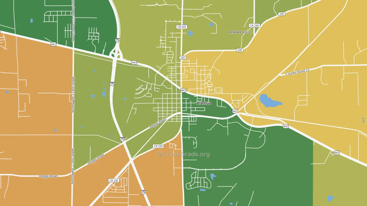 32616, FL Map of Drug-Related Crime Rates