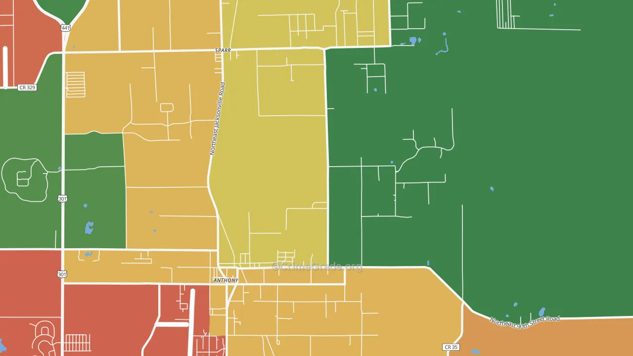 32617, FL Map of Drug-Related Crime Rates