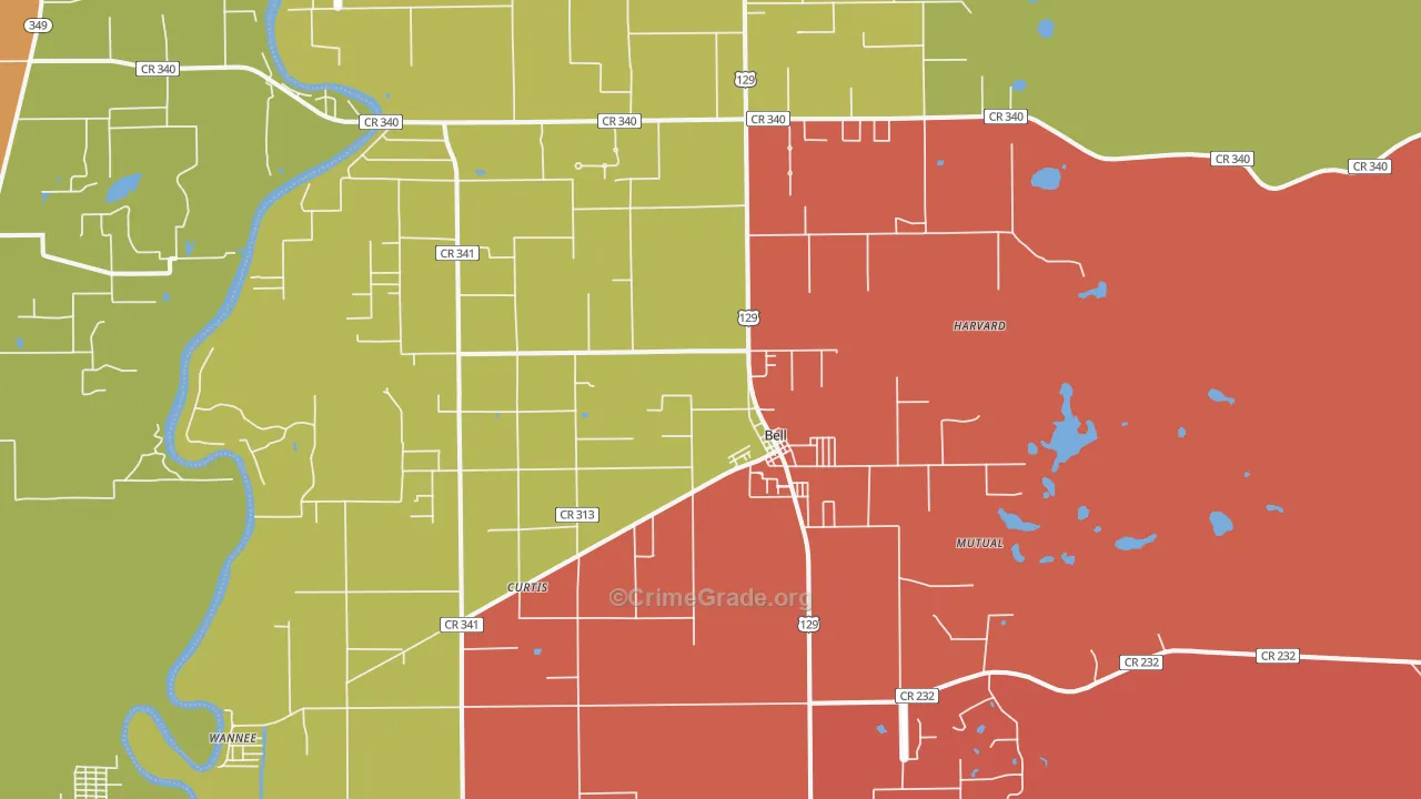 32619, FL Map of Drug-Related Crime Rates