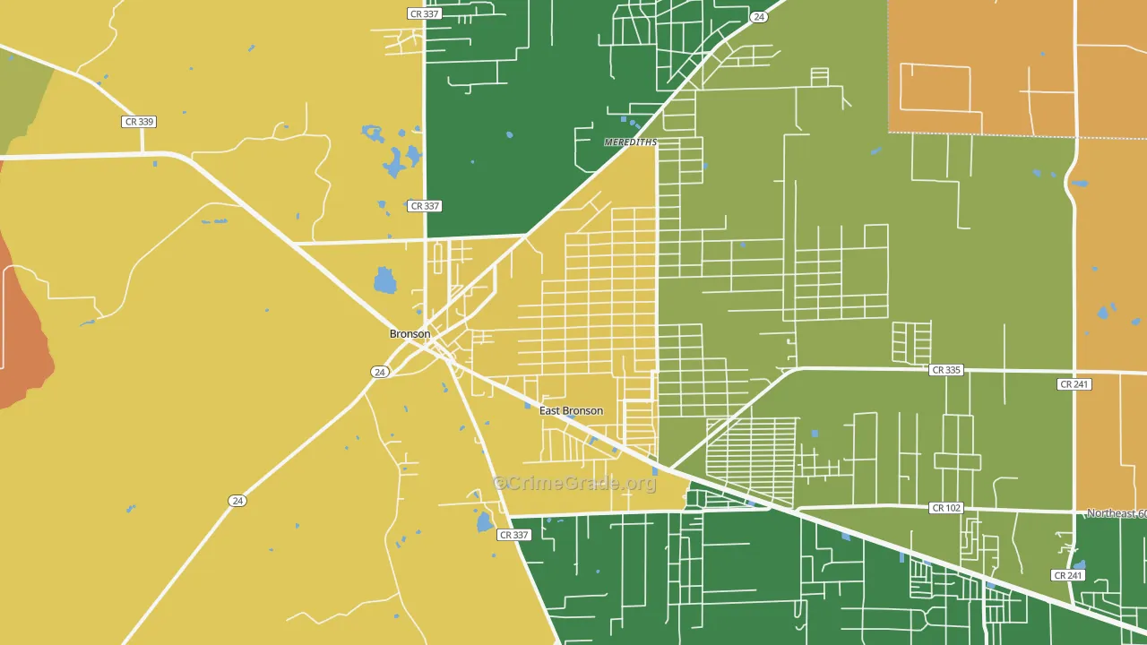 32621, FL Map of Drug-Related Crime Rates